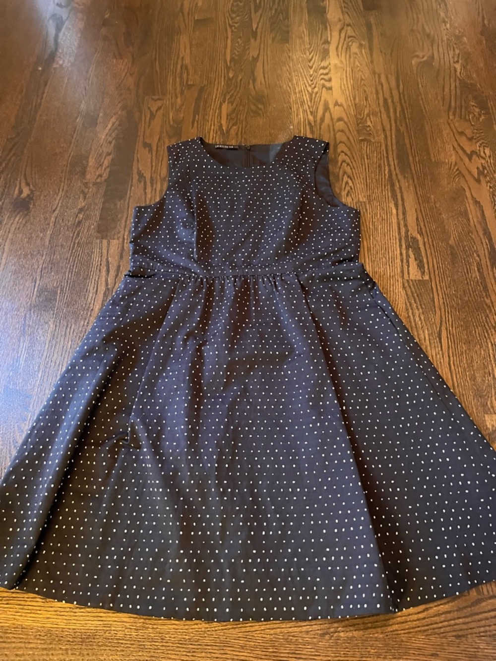Lafayette 148 Black with White Dots Dress